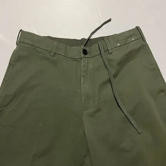 Uniqlo Smart Ankle Pants M (32x28) Green 2-Way Stretch Elastic Waist Drawstring - Picture 2 of 12